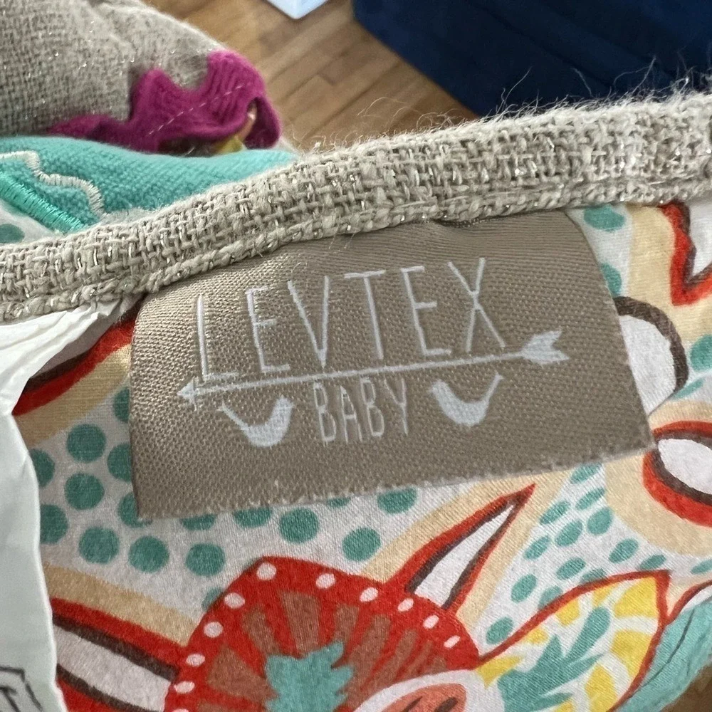 Levtex baby Zahara elephant‎ print crib quilt blanket